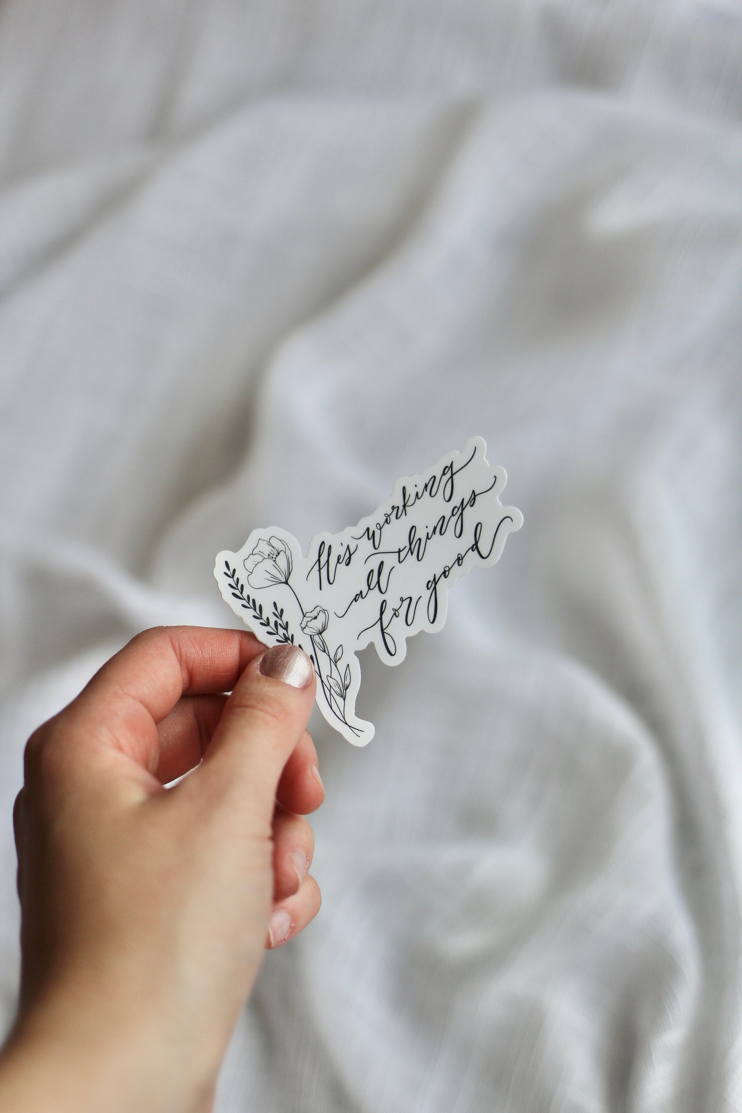 “All things for good” sticker