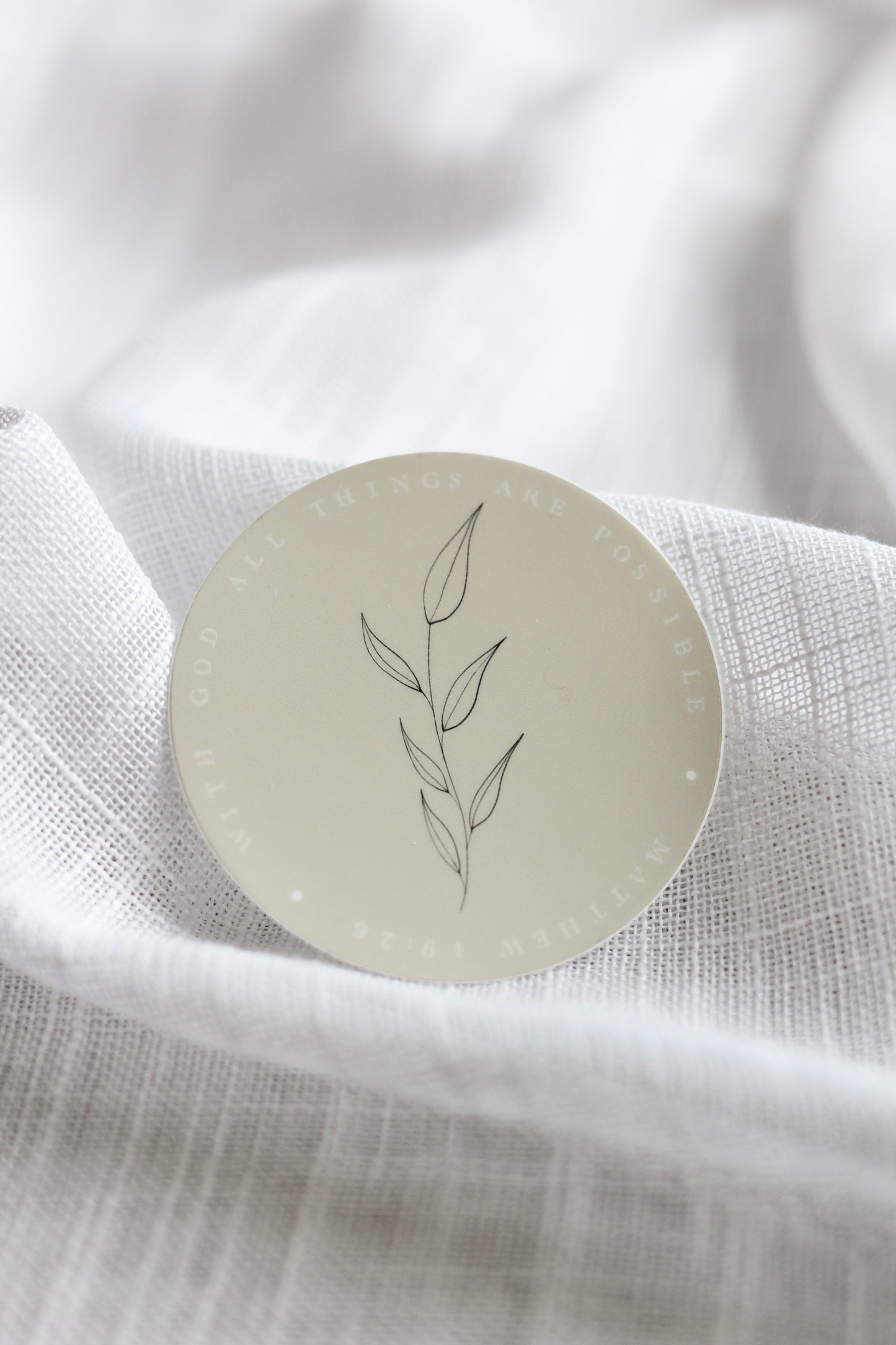 matthew 19:26  |  round sticker