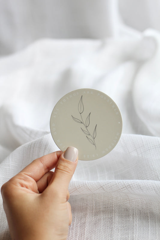 matthew 19:26  |  round sticker