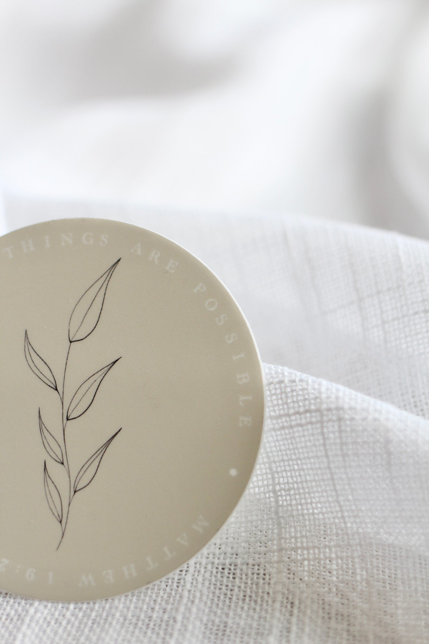 matthew 19:26  |  round sticker