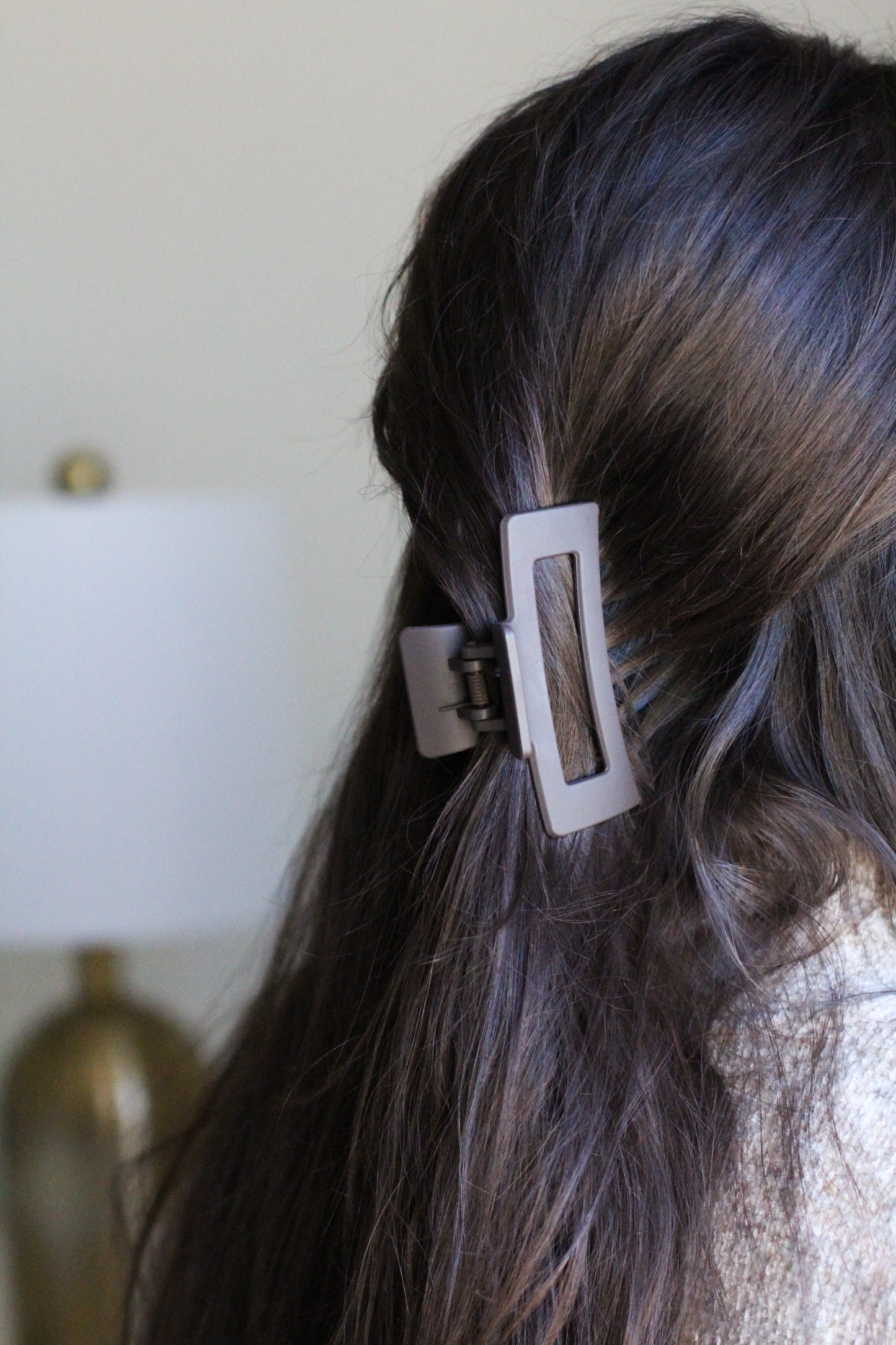 Square Claw Clip | dark brown