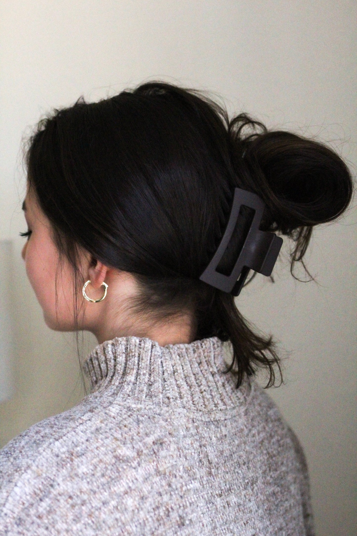 Square Claw Clip | dark brown