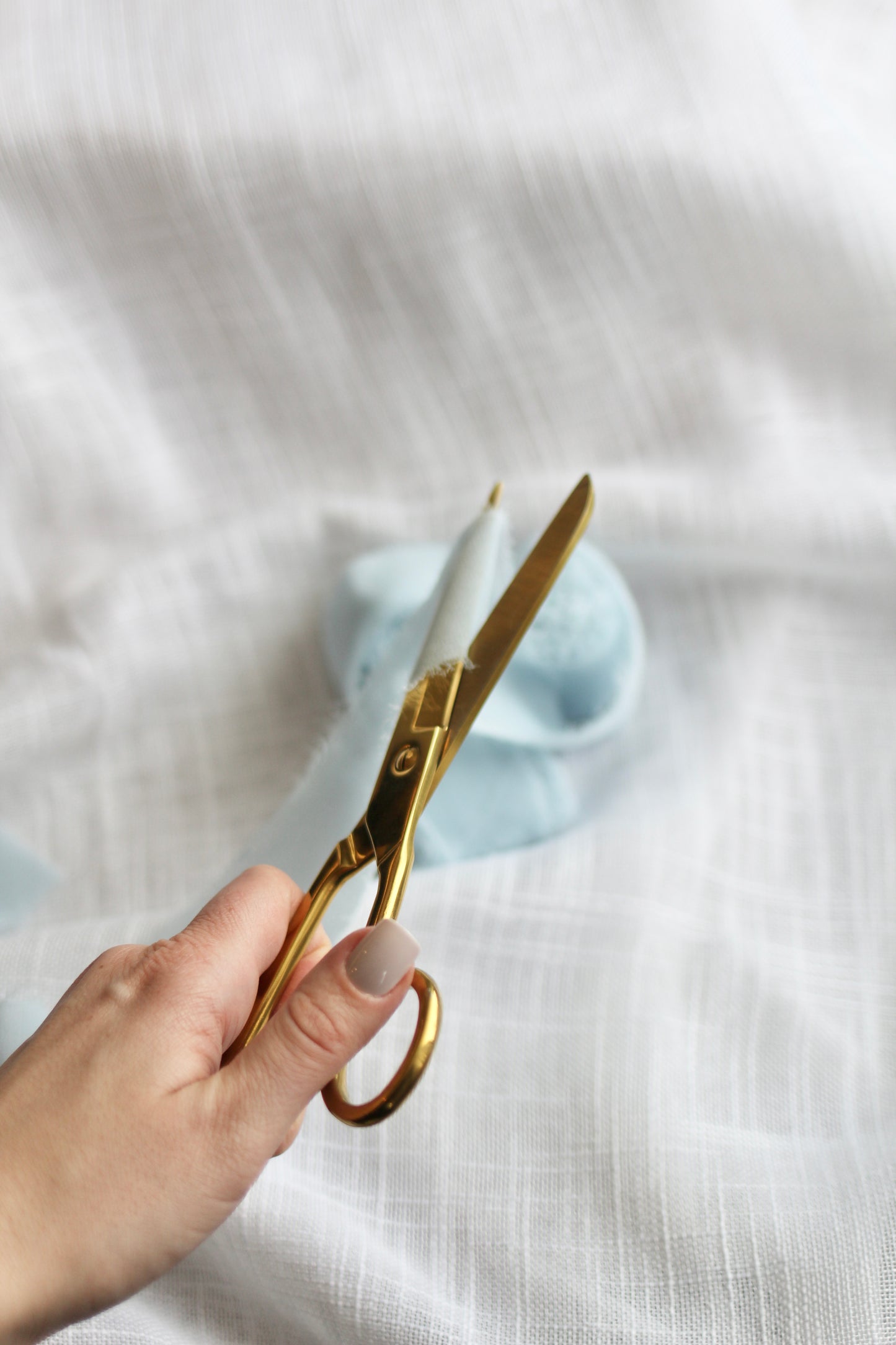 chiffon ribbon | Cinderella blue