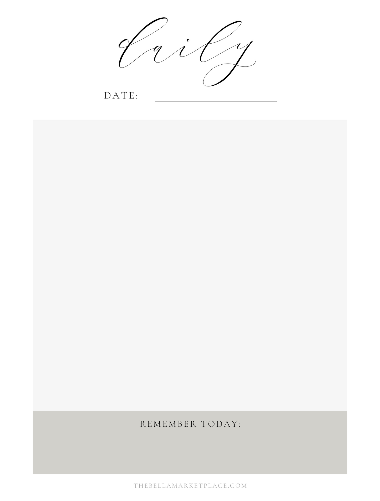 Daily Task List | digital download