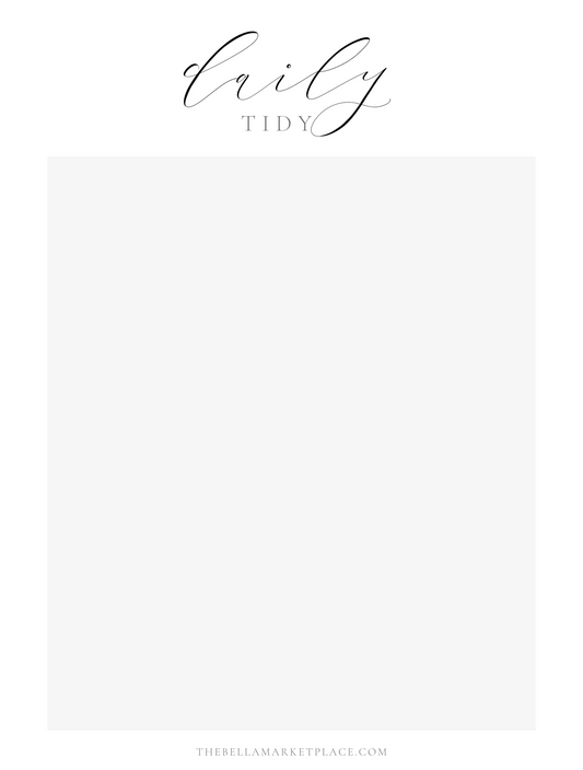Daily Tidy List (blank) | digital download