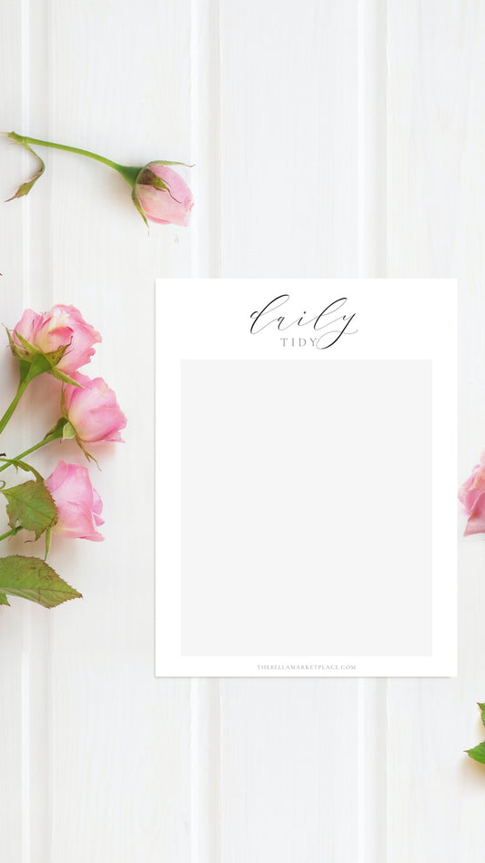 Daily Tidy List (blank) | digital download