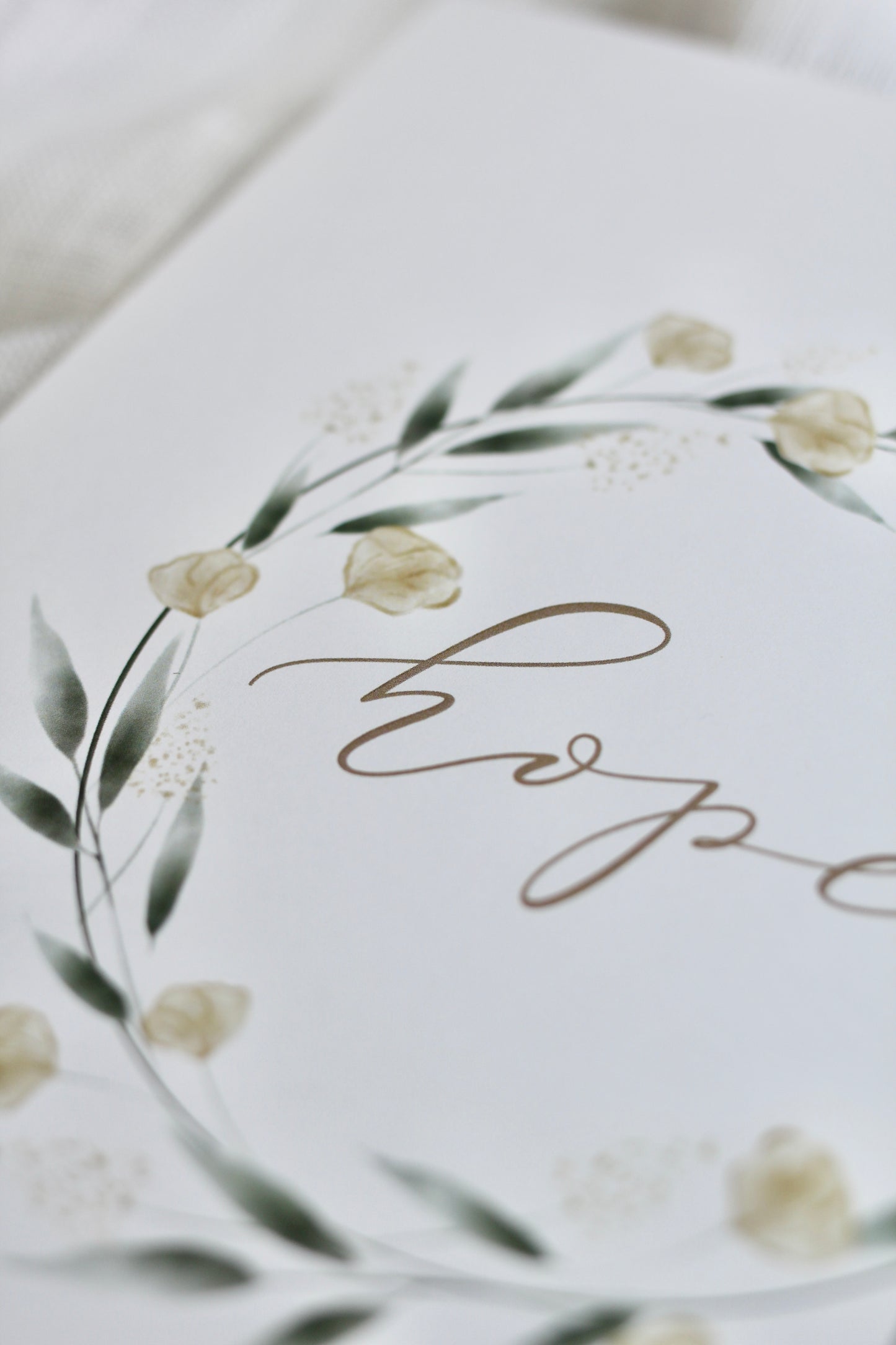 watercolor wreath print  |  "hope"