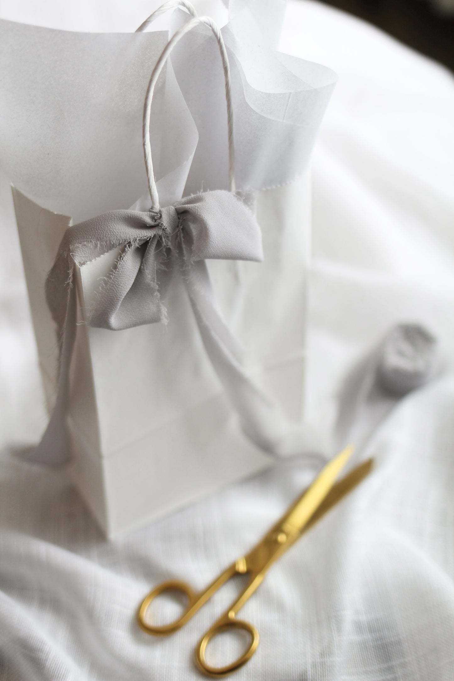 chiffon ribbon | silver gray