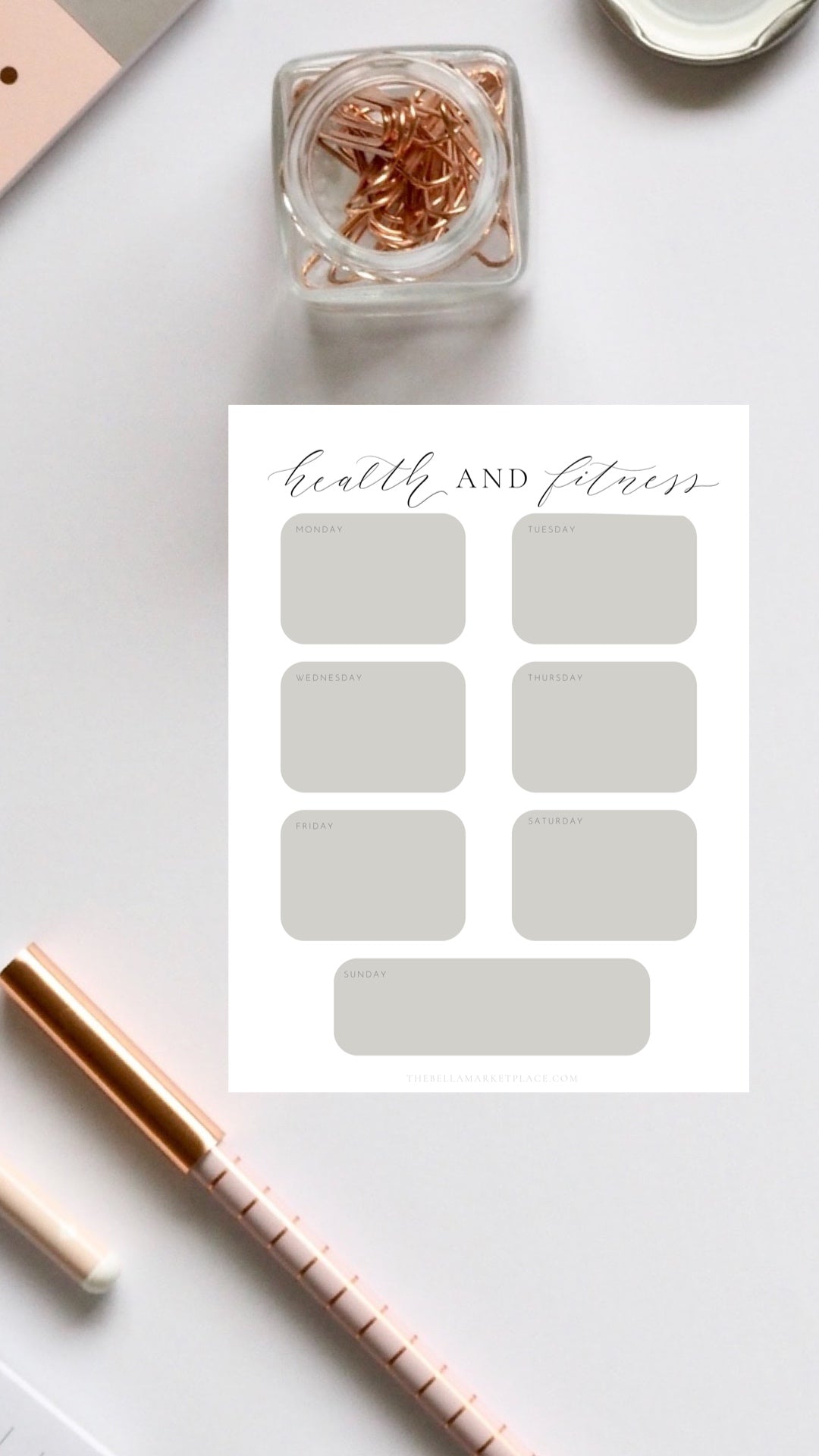 Health + Fitness Tracker (blank) | digital download