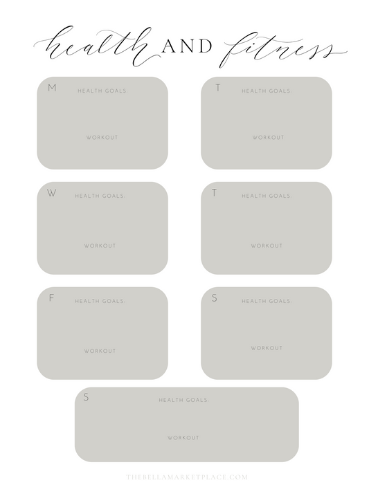 Health + Fitness Tracker | digital download