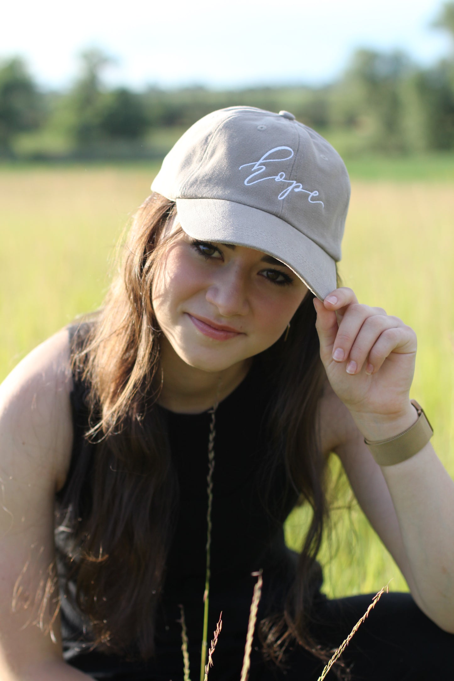 "hope" khaki ladies' hat