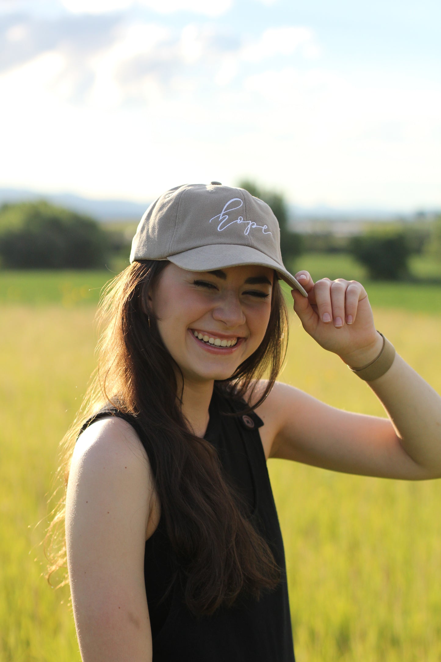 "hope" khaki ladies' hat