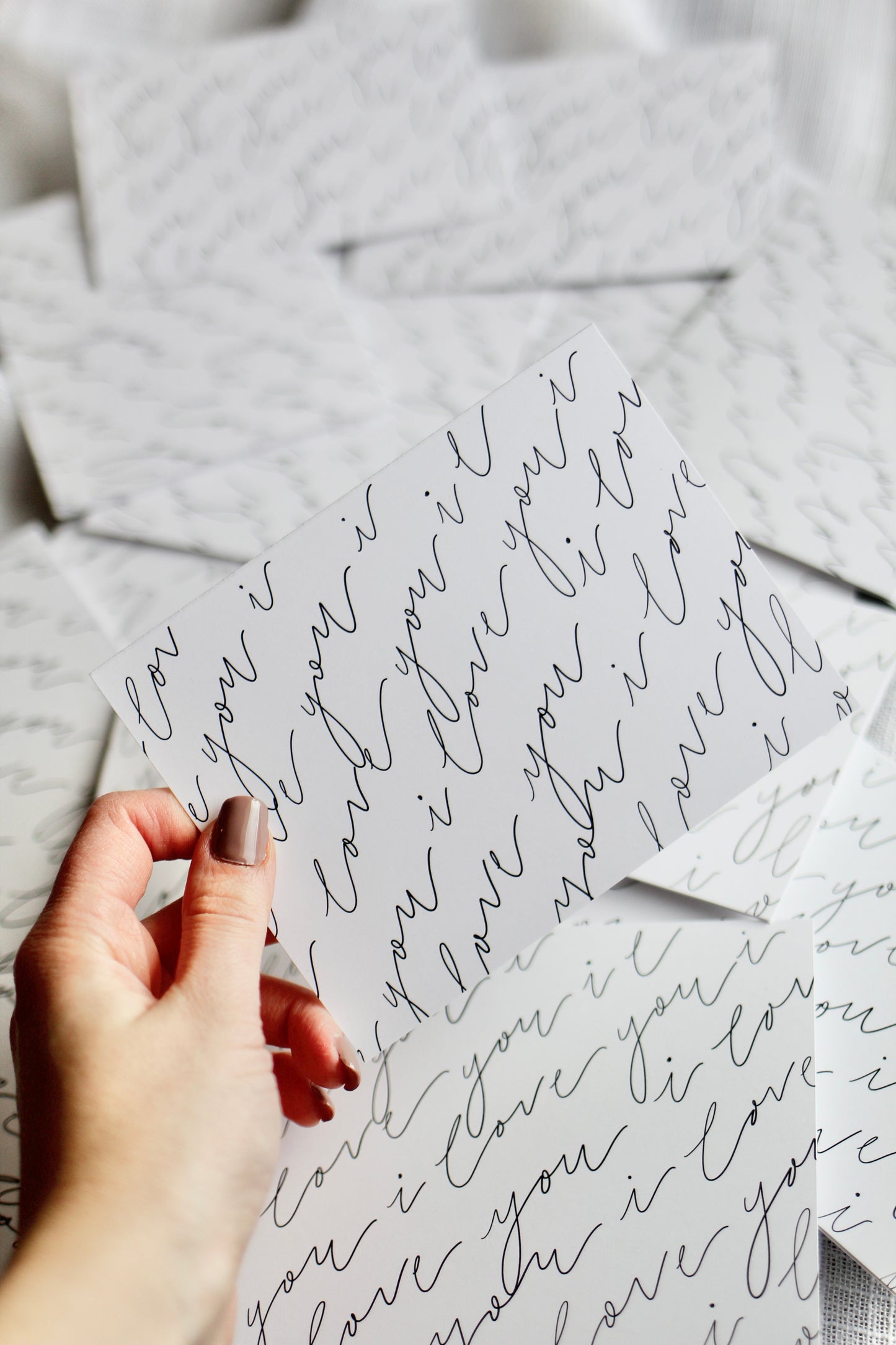 6-Pack Elegant Script Valentines