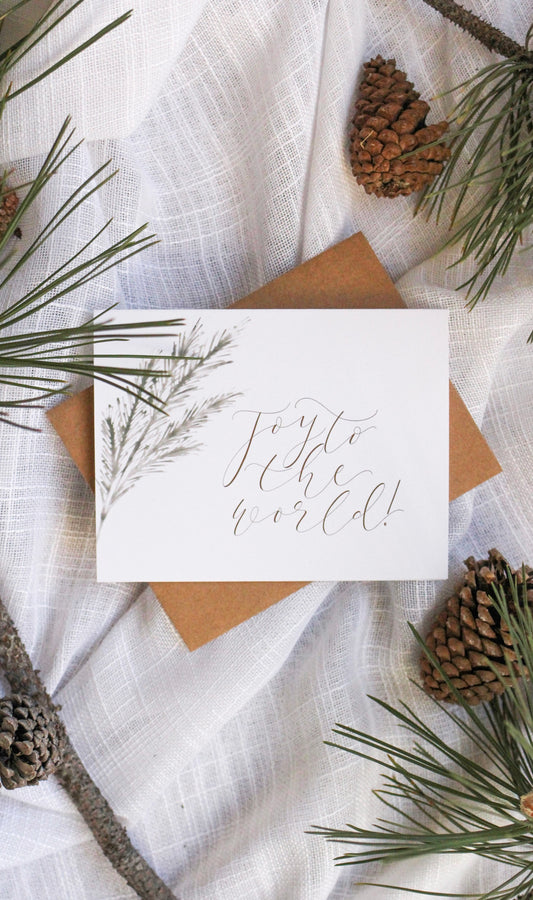 "joy to the world" | Earthy Christmas Cards