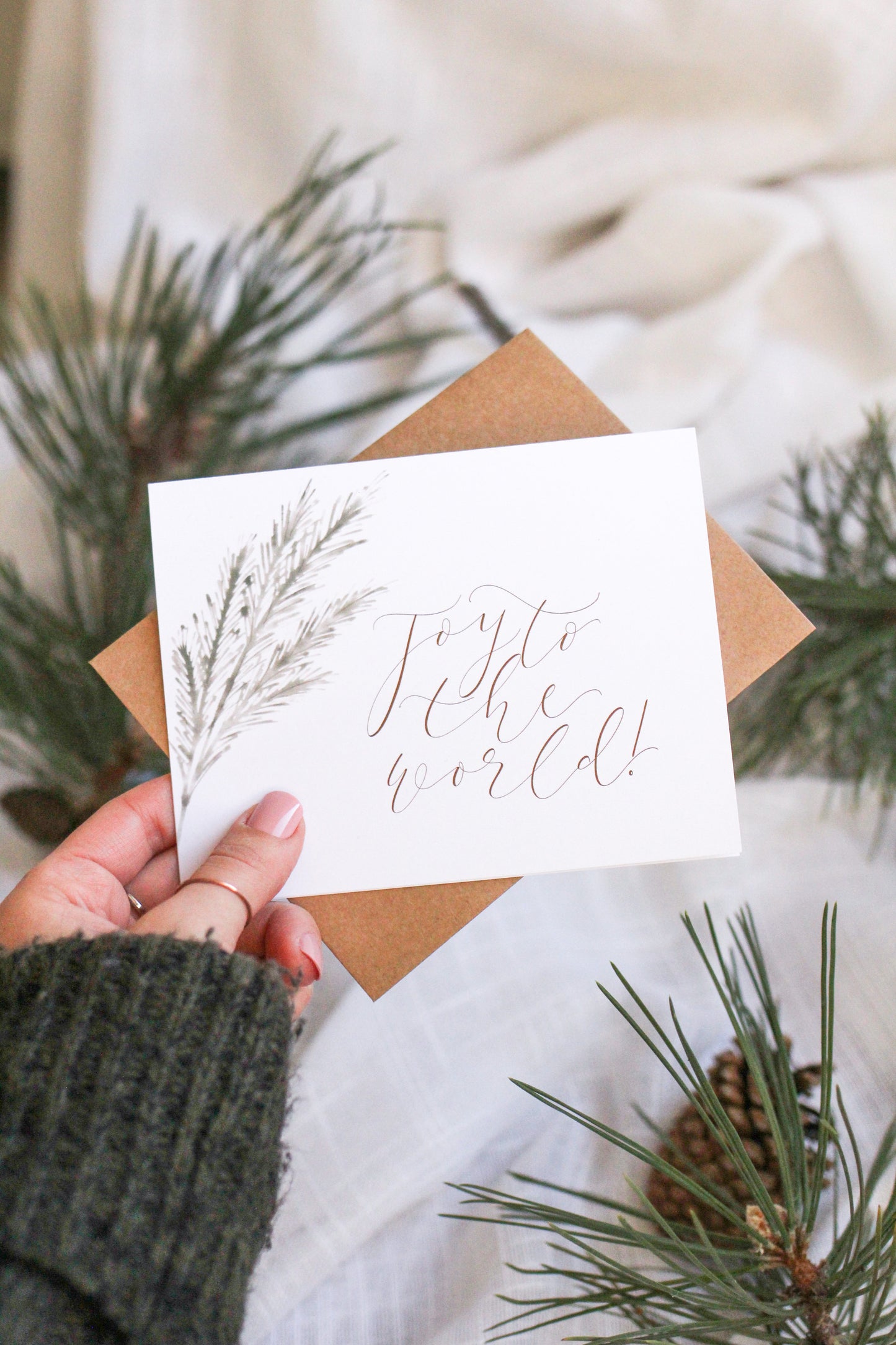 "joy to the world" | Earthy Christmas Cards