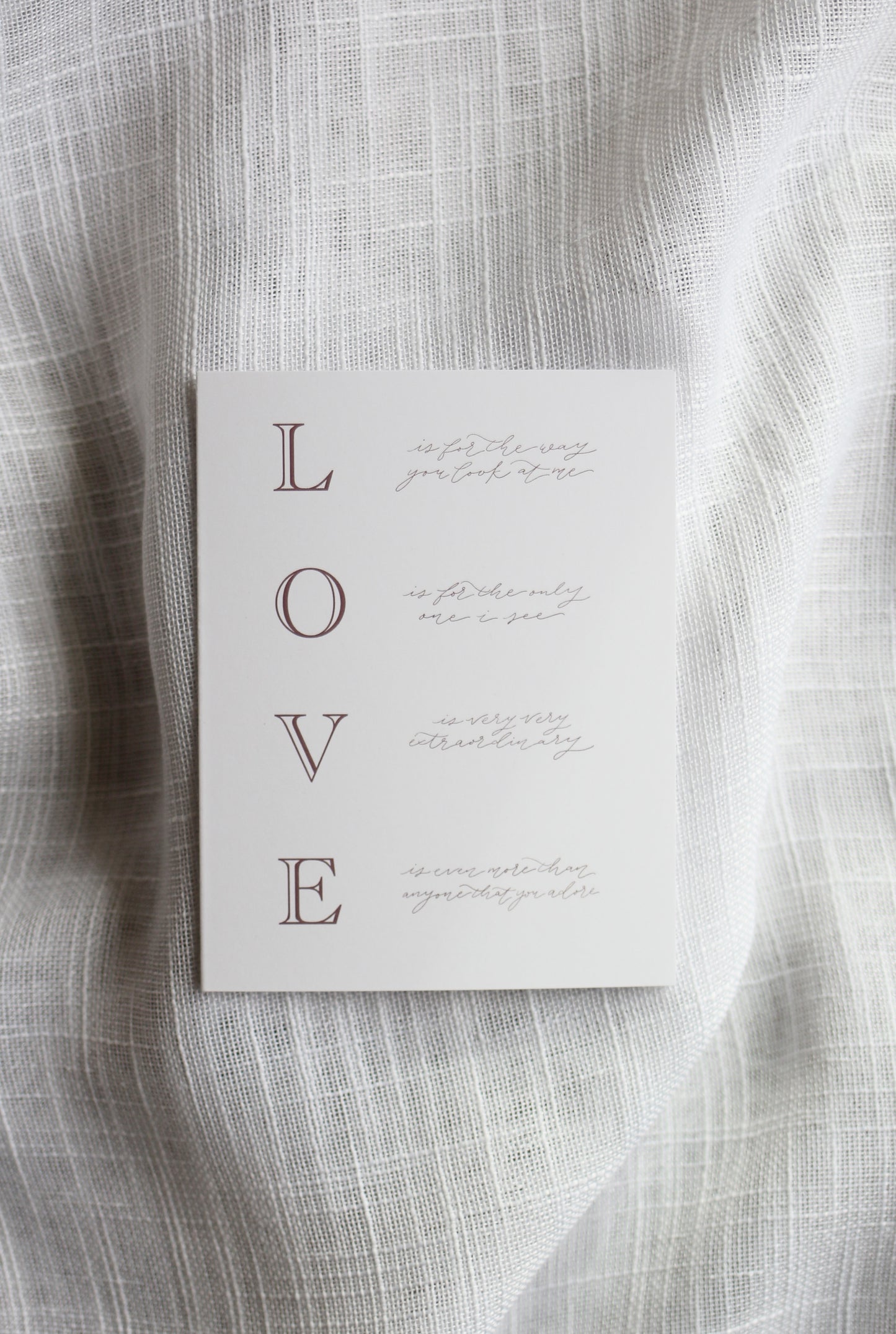 L. O. V. E. Blush Valentine