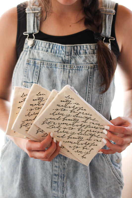Zippered Pouch | Proverbs 31 Script