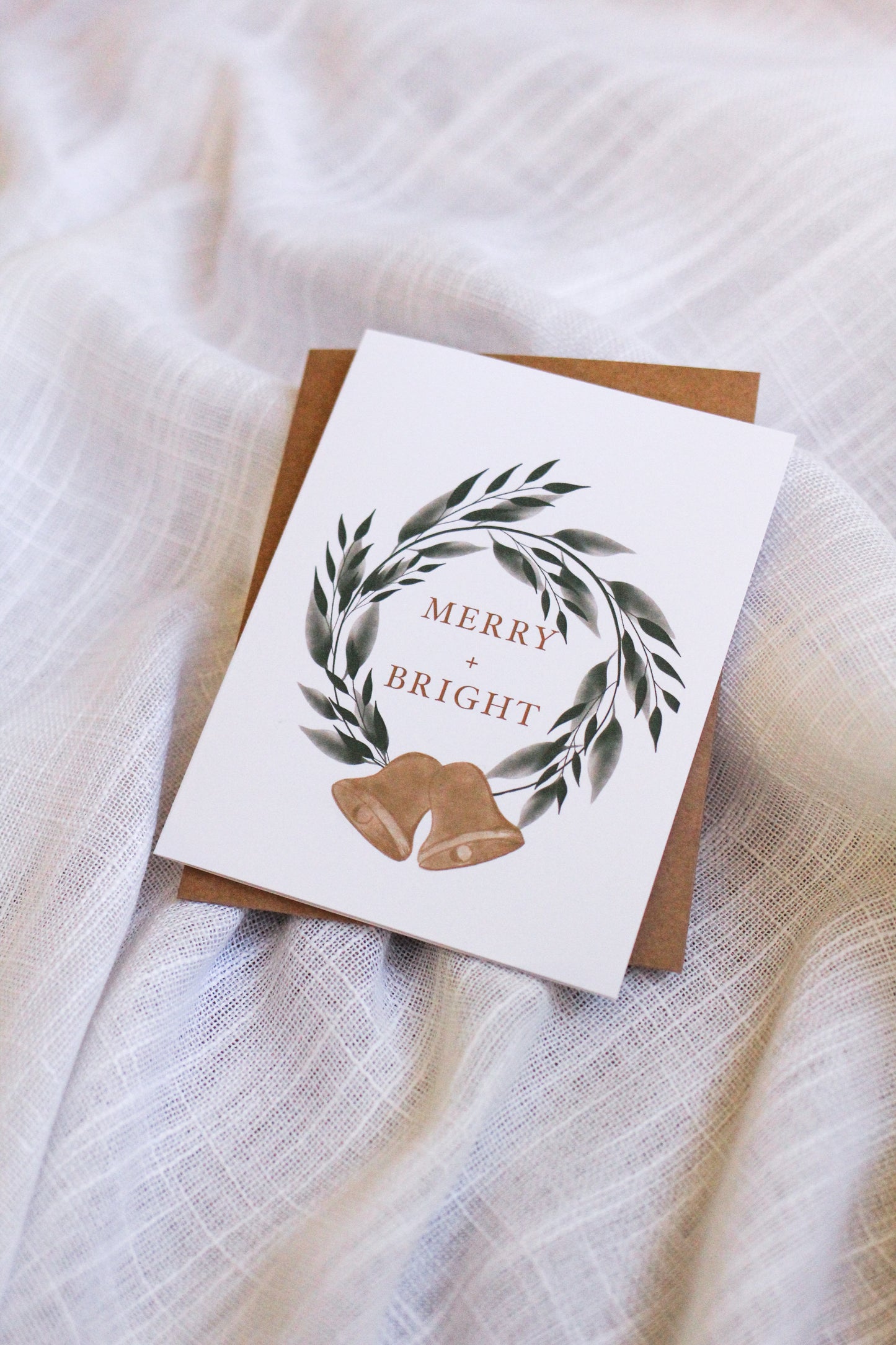 "Merry + Bright" | Earthy Christmas Cards