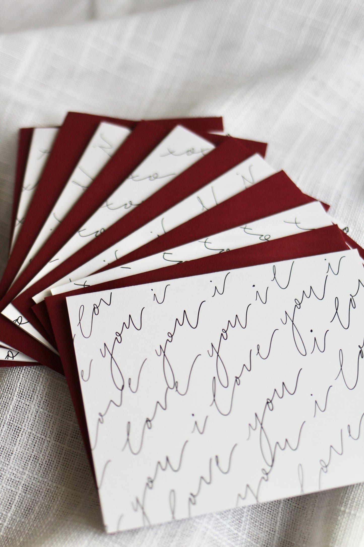 6-Pack Elegant Script Valentines