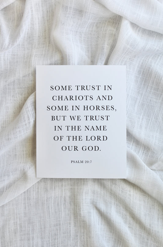 Psalm 20:7  |  print