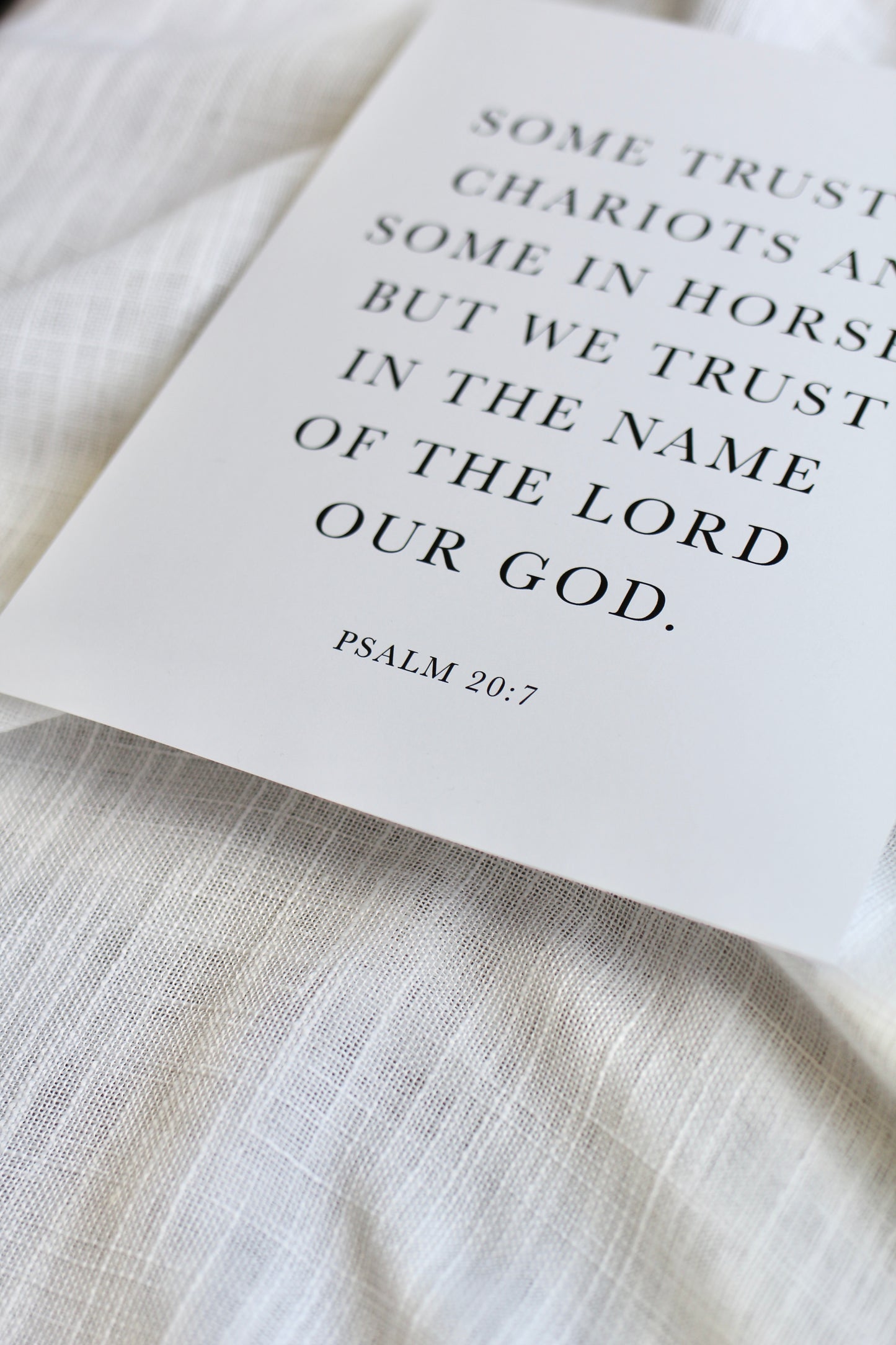 Psalm 20:7  |  print