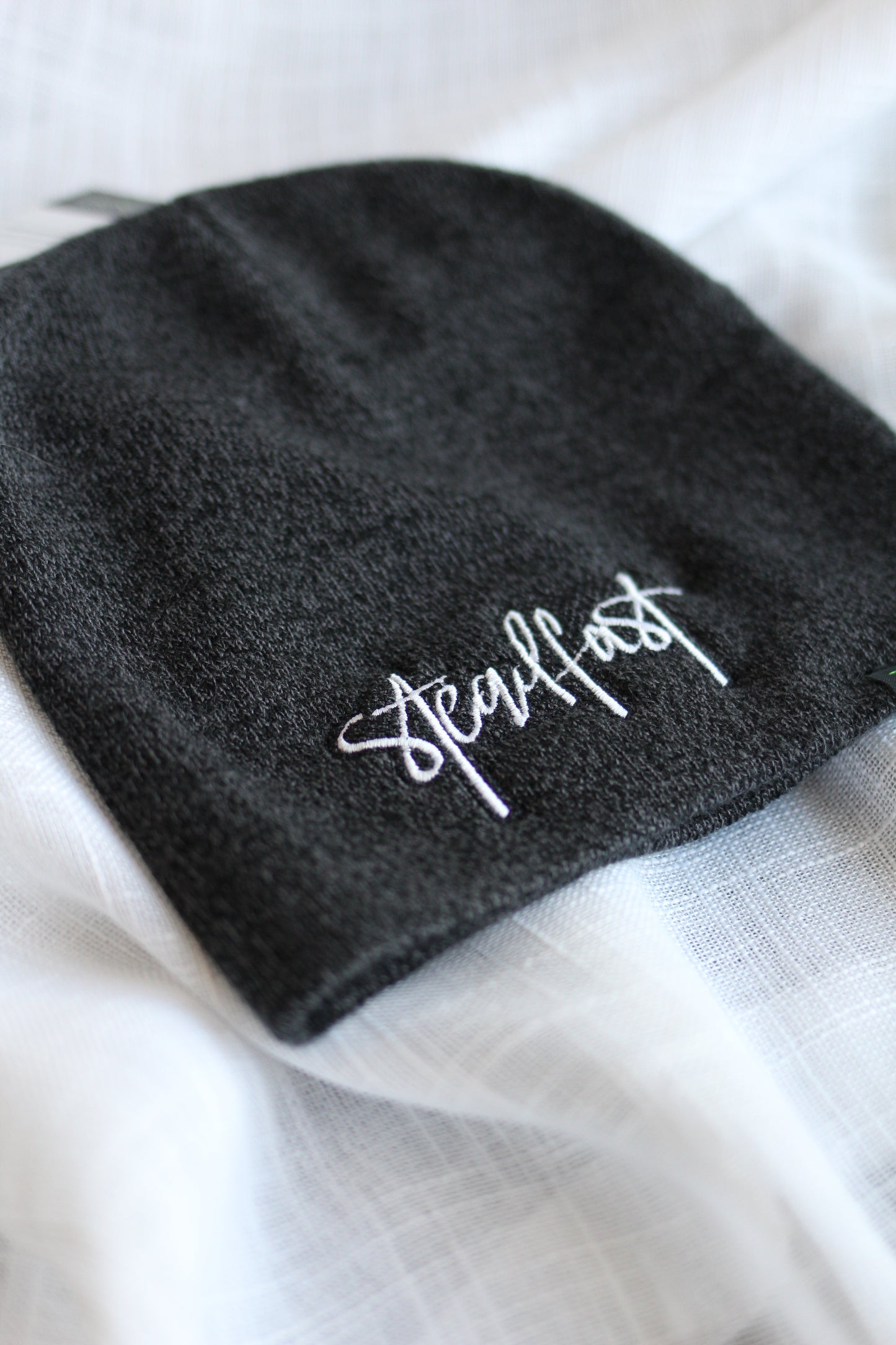 "Steadfast" embroidered beanie