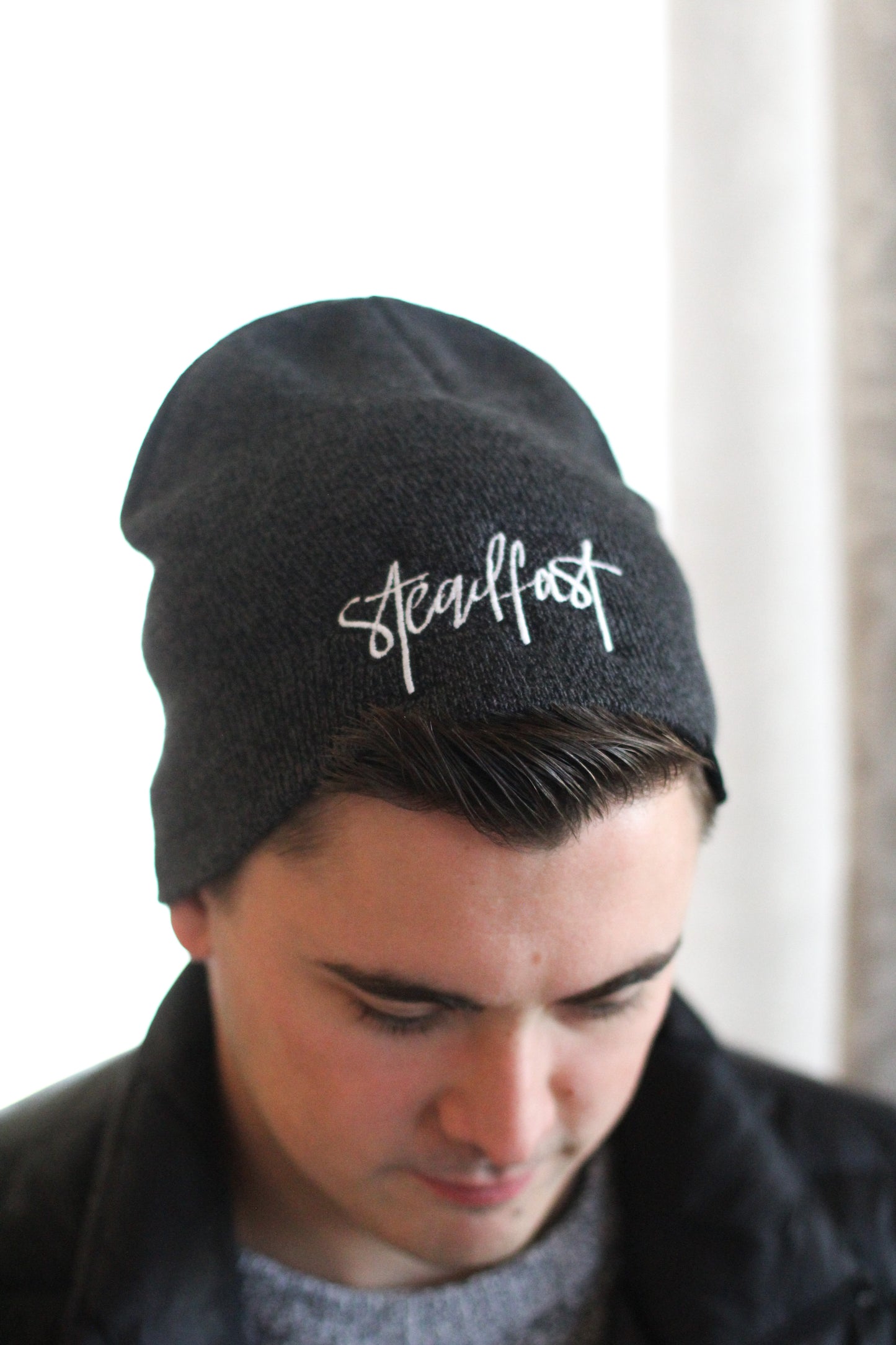 "Steadfast" embroidered beanie