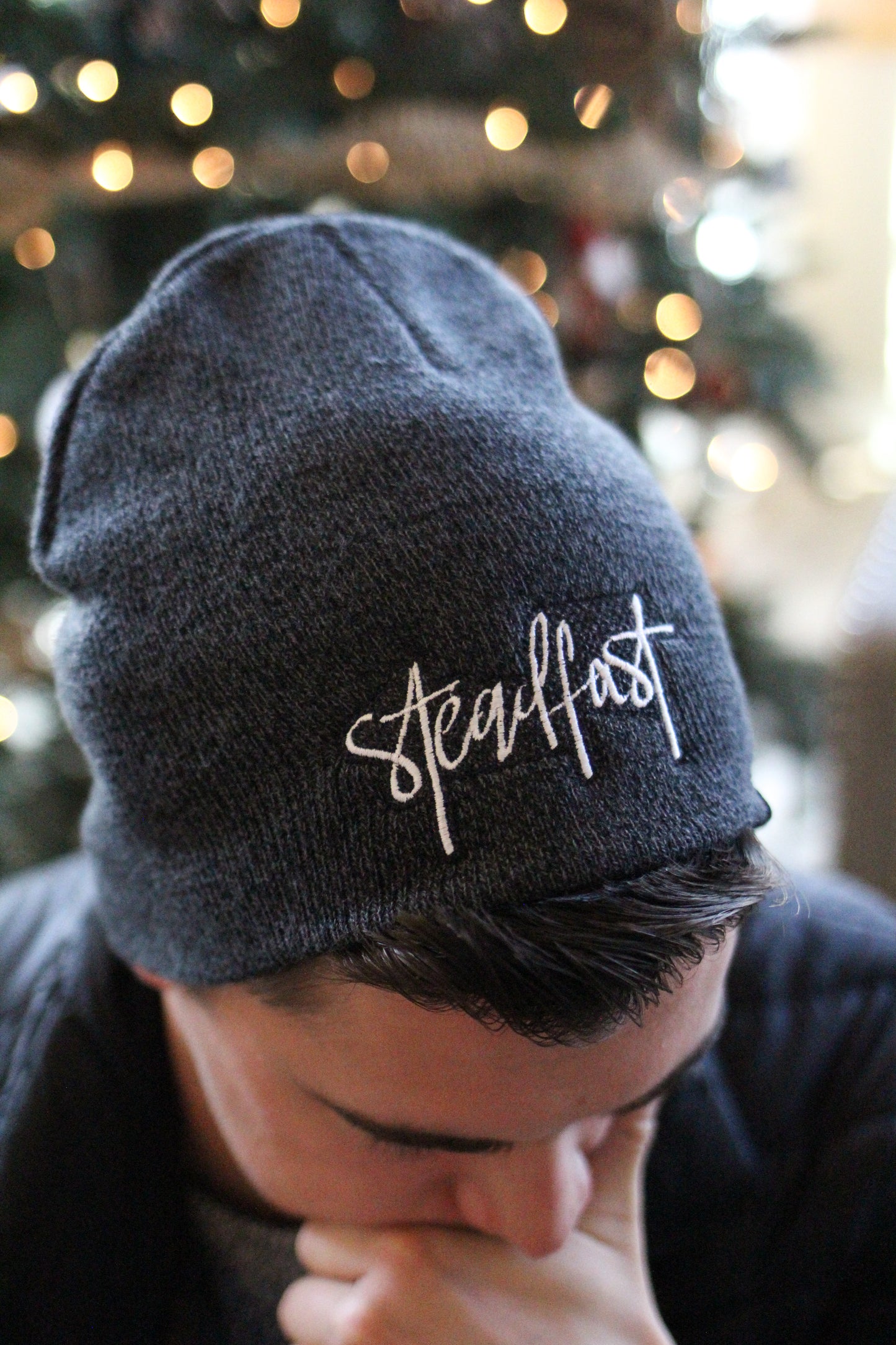"Steadfast" embroidered beanie