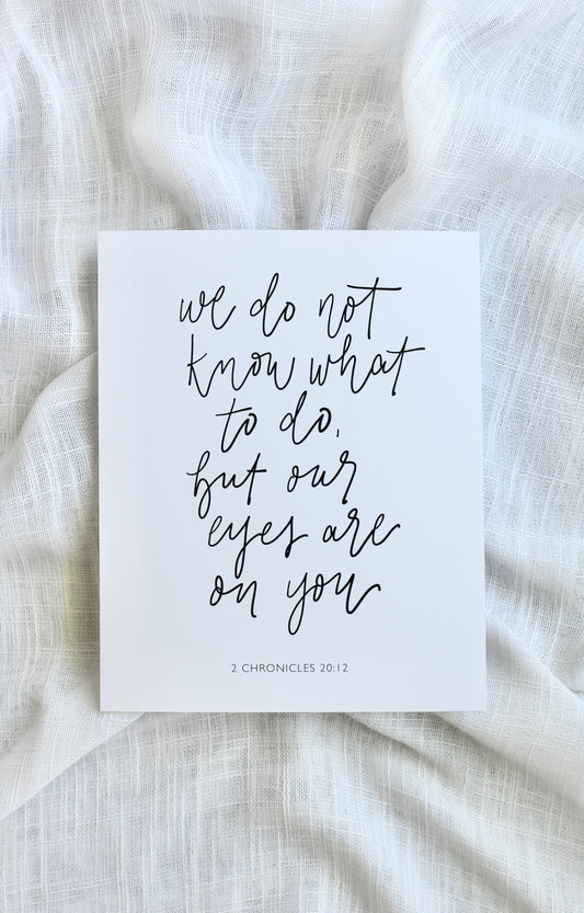 2 Chronicles 20:12 print