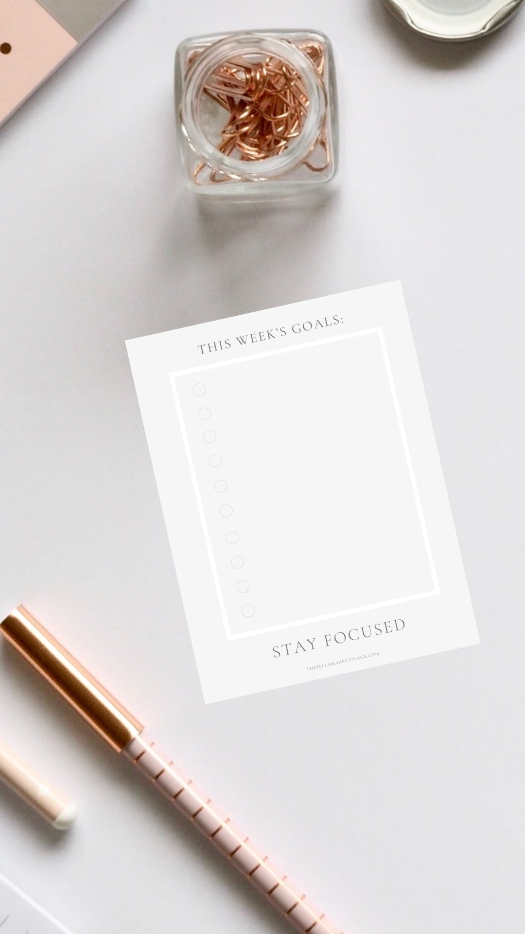 Weekly Goals | digital download