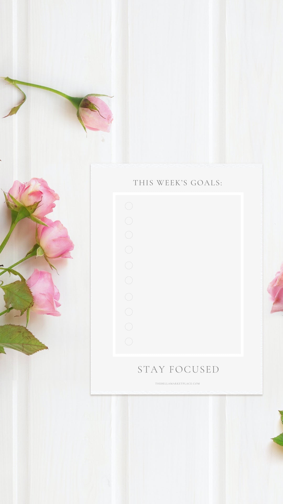 Weekly Goals | digital download