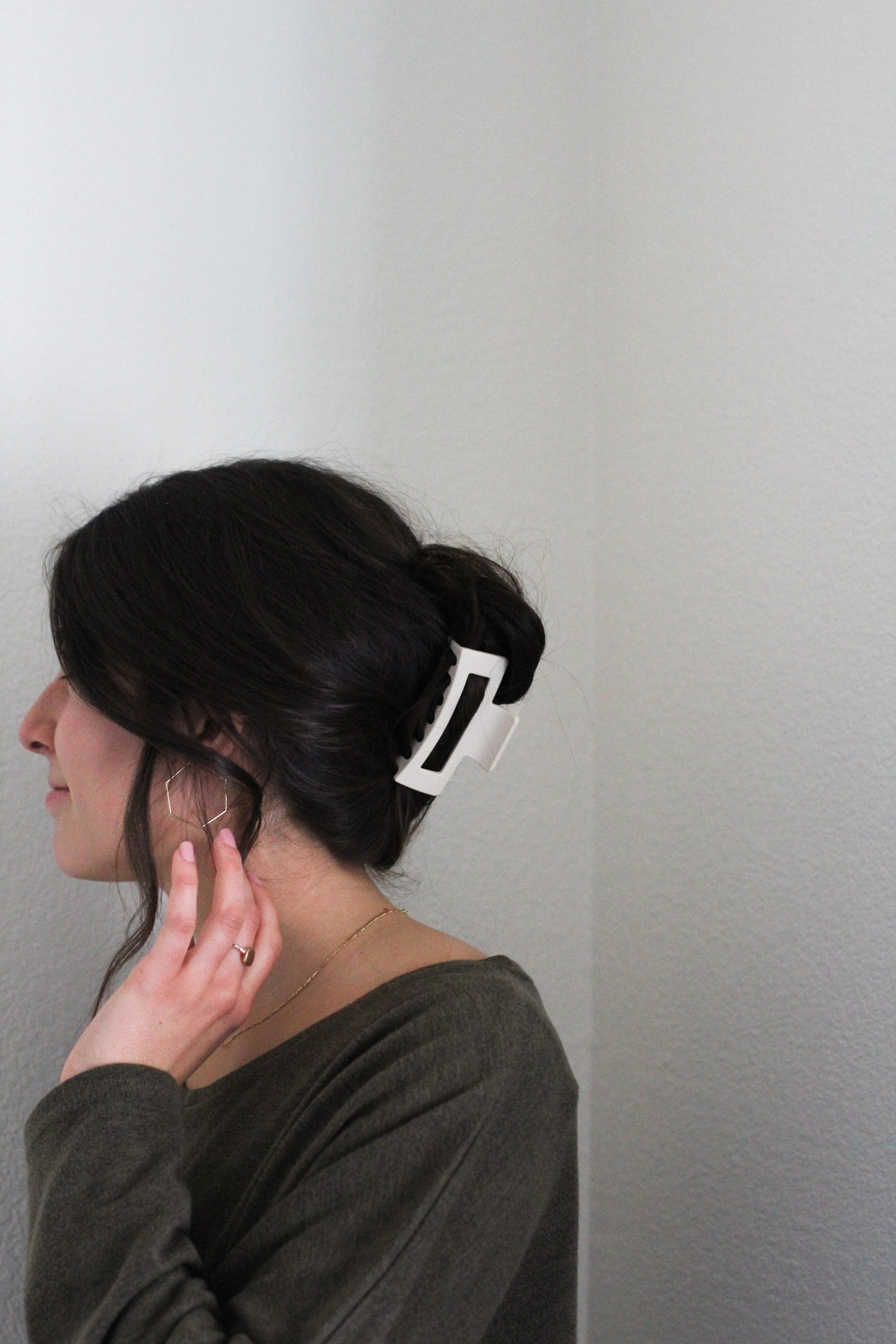 Square Claw Clip | cream