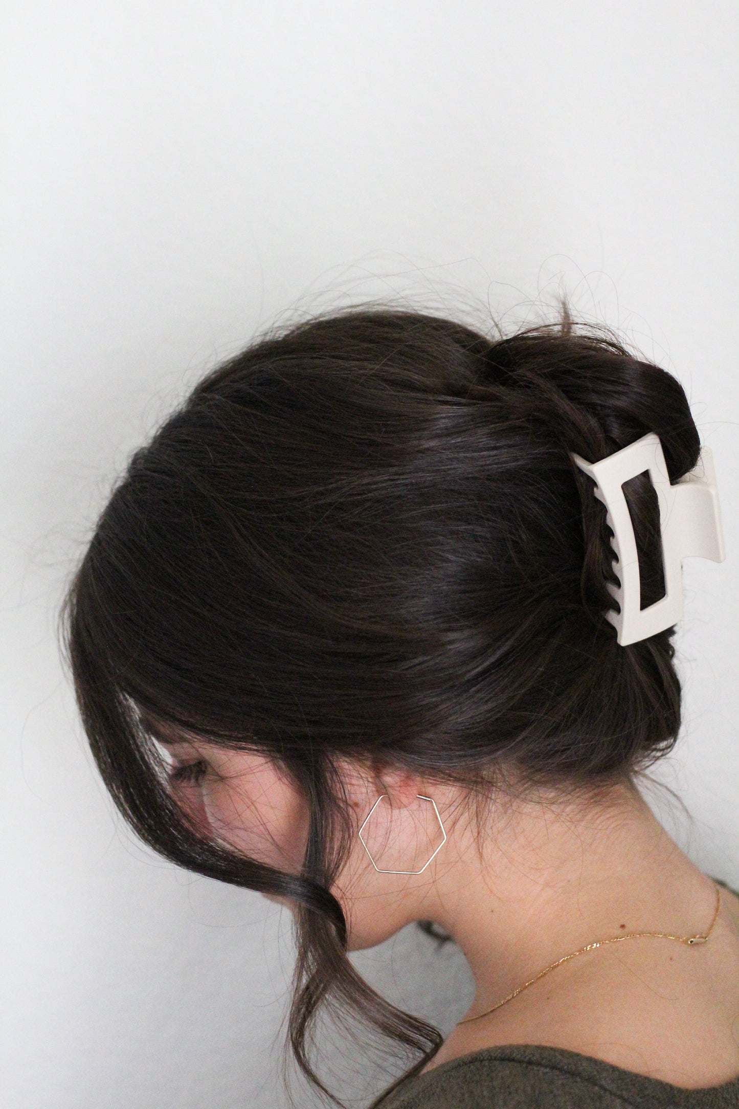 Square Claw Clip | cream