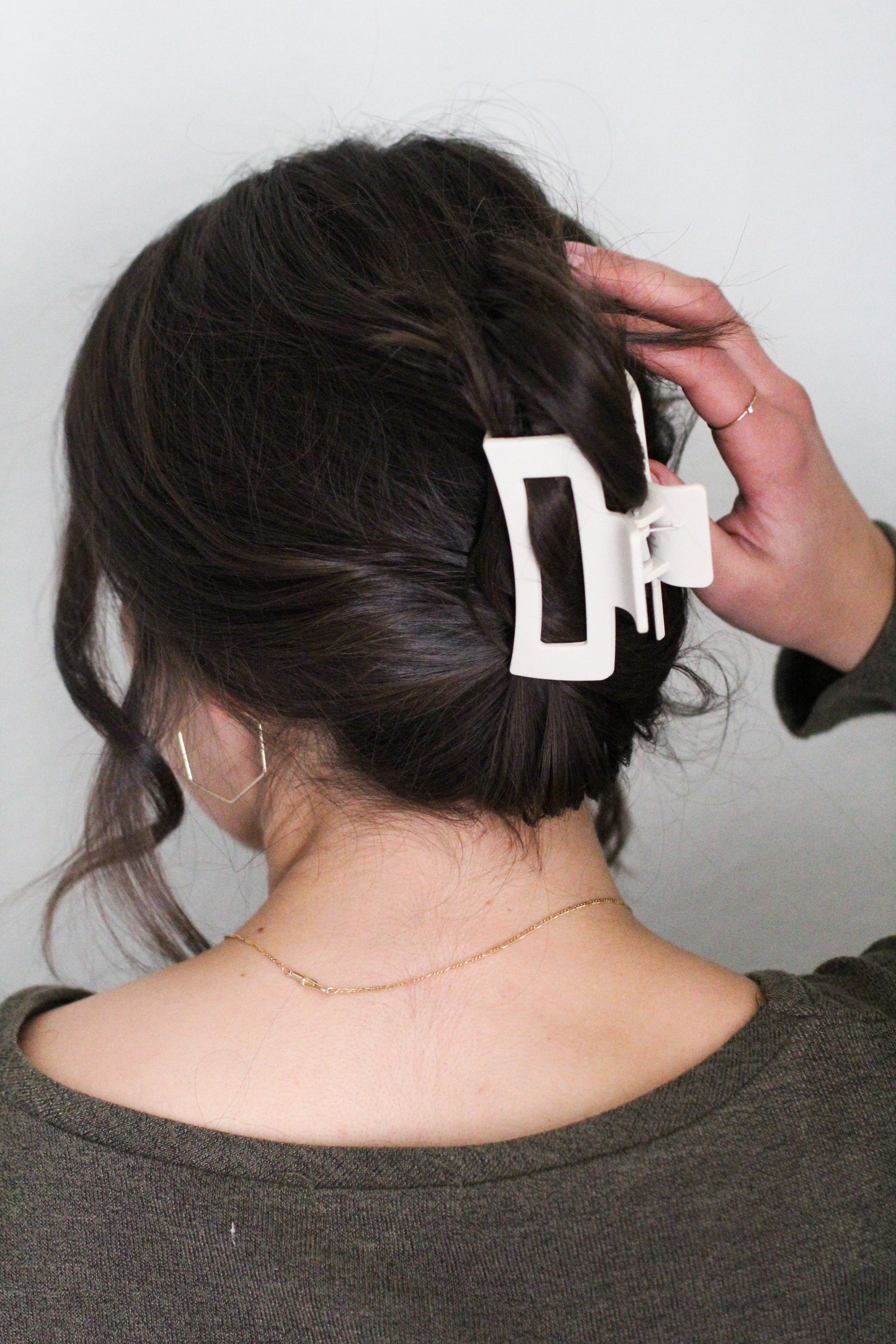 Square Claw Clip | cream