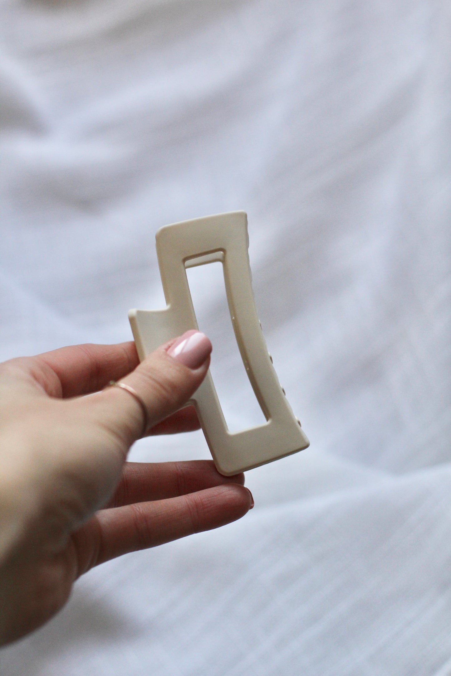 Square Claw Clip | cream