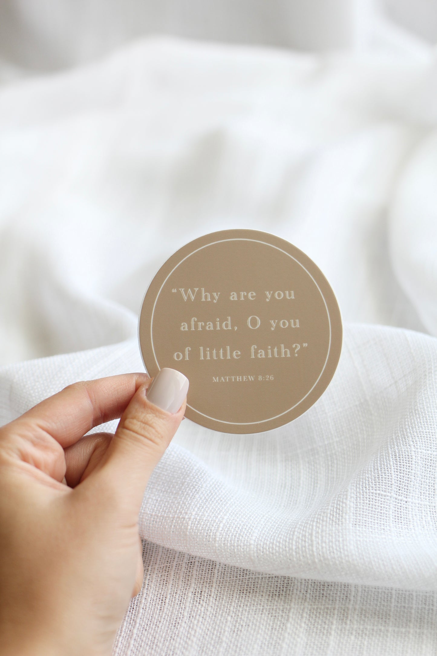 matthew 8:26  |  round sticker