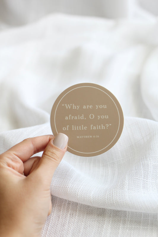 matthew 8:26  |  round sticker