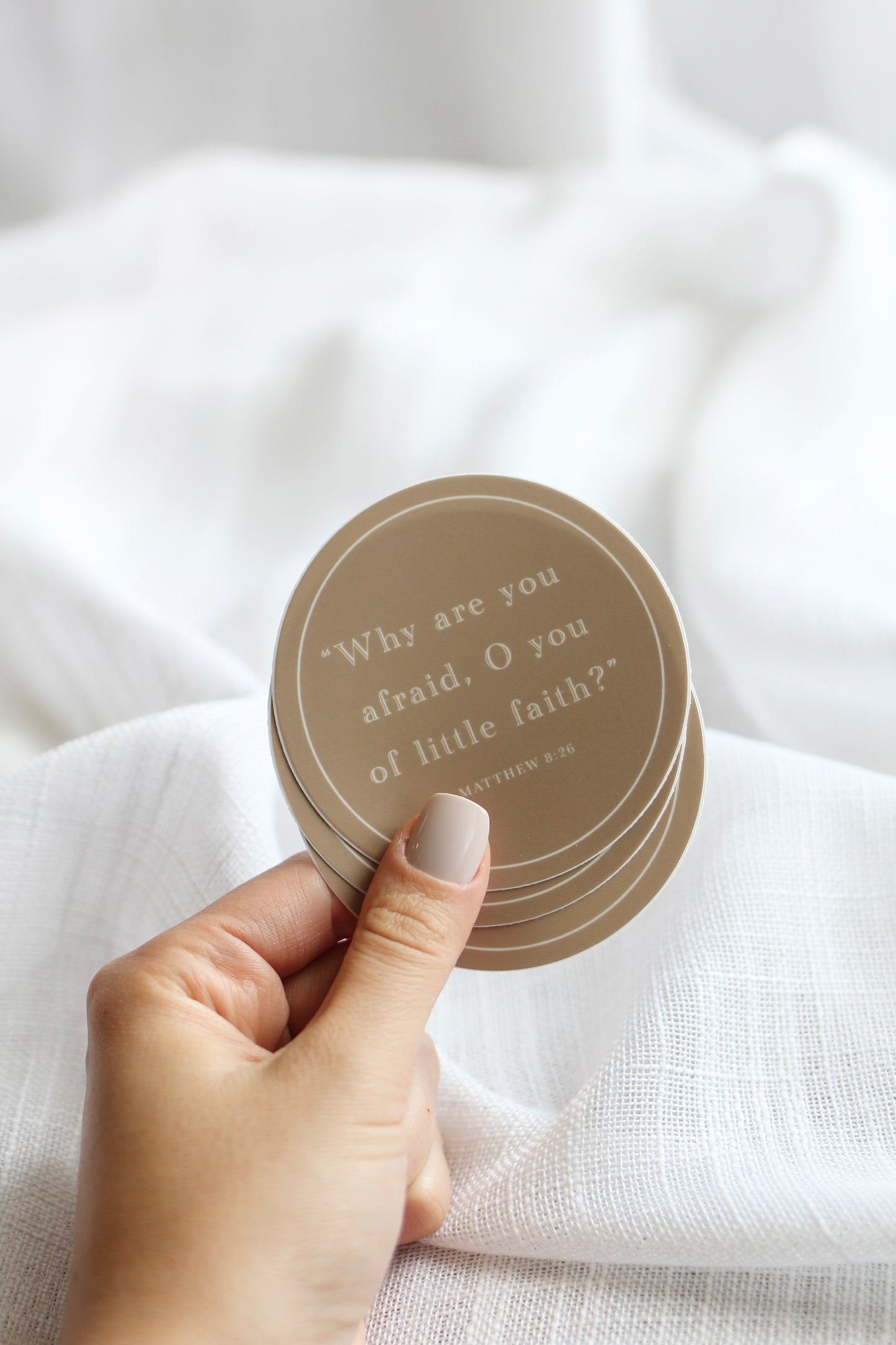 matthew 8:26  |  round sticker