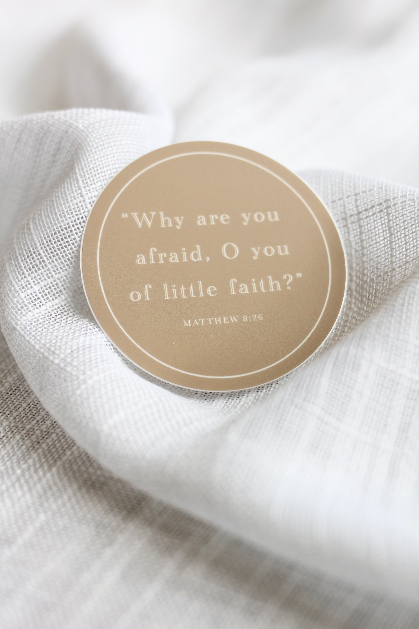 matthew 8:26  |  round sticker