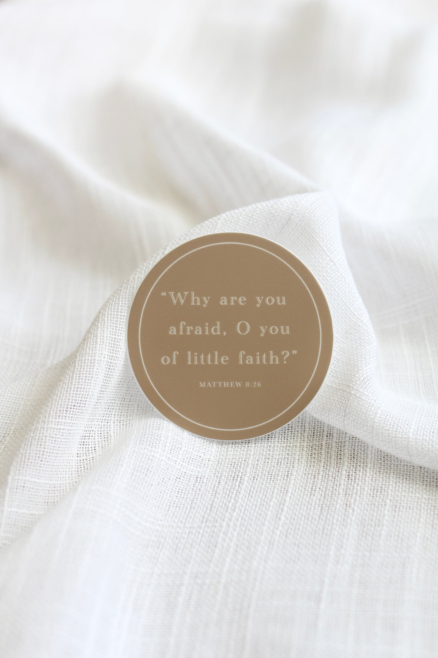 matthew 8:26  |  round sticker