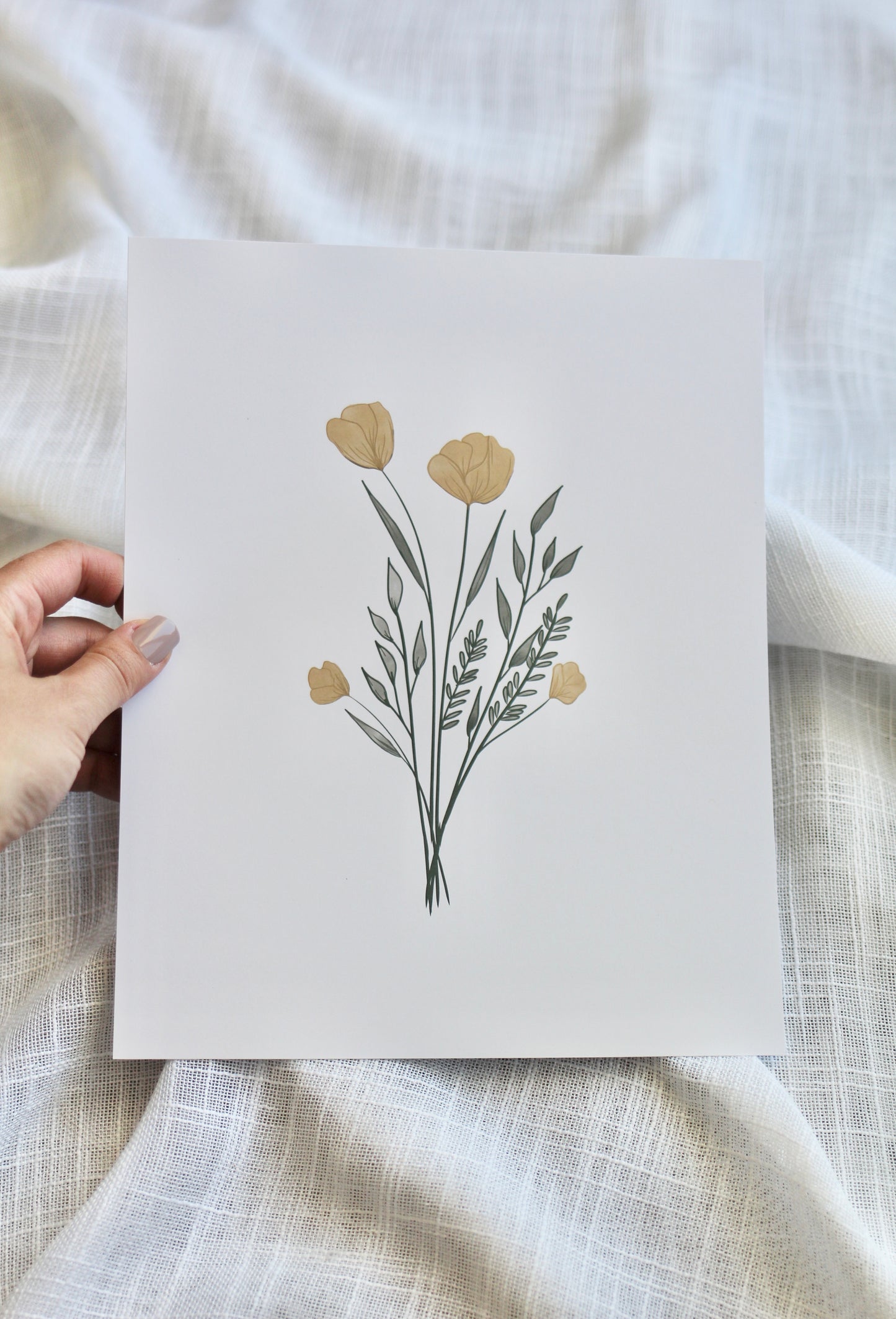 watercolor floral bouquet  |  8x10" print