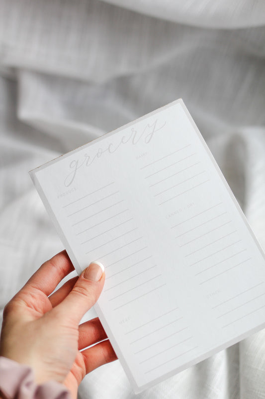 Blush Minimalist Grocery List