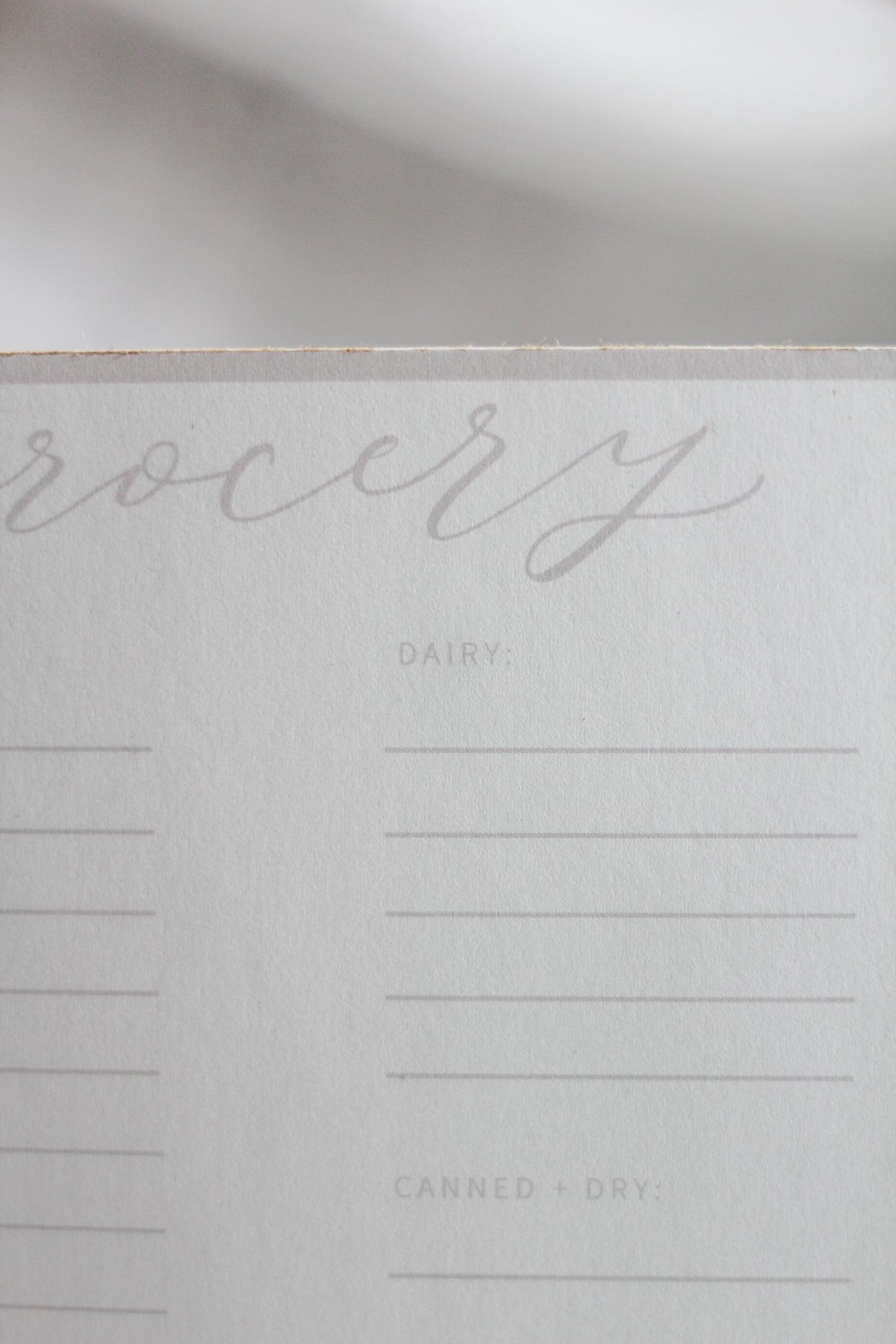 Blush Minimalist Grocery List