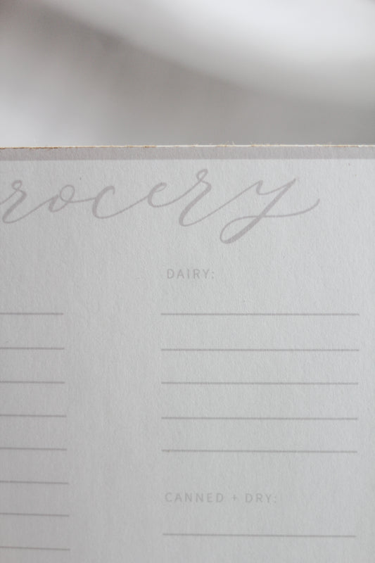 Blush Minimalist Grocery List