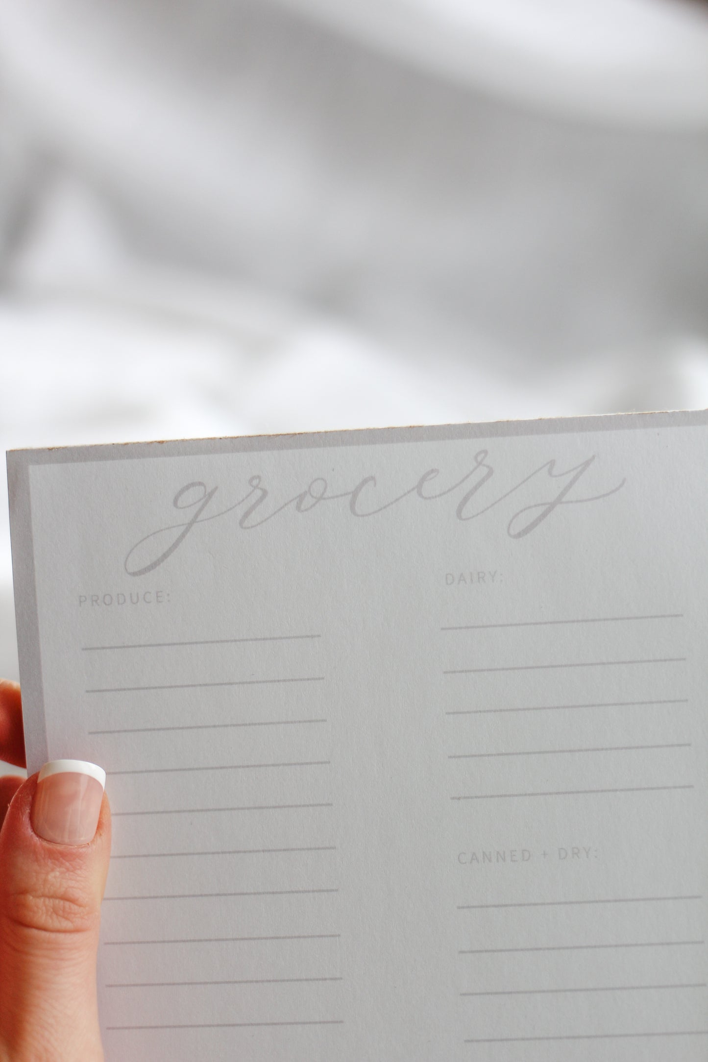 Blush Minimalist Grocery List