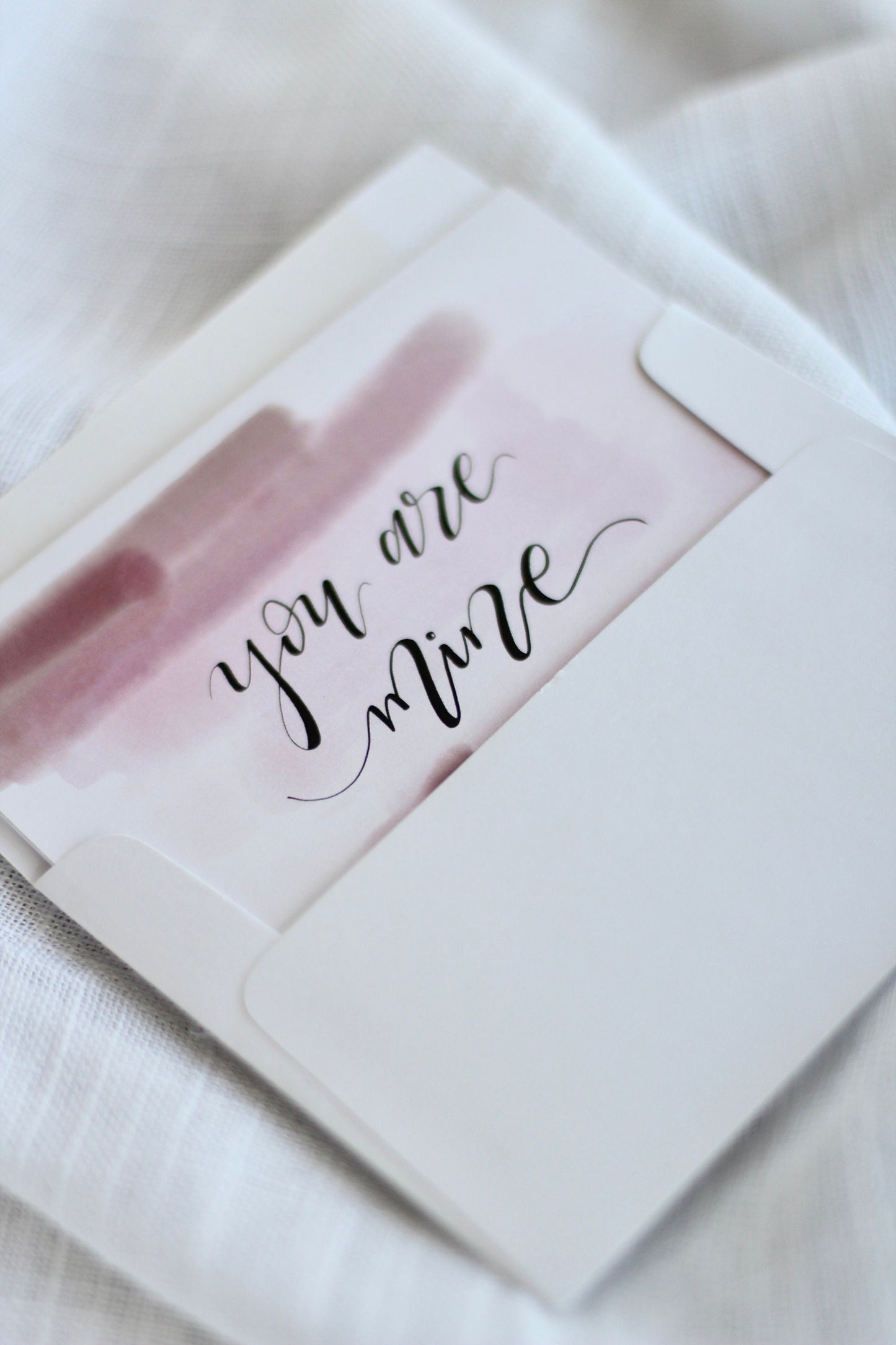 Scripture Valentine's Cards || "you are mine" Isaiah 43:1 || Elegant Hand Lettered Stationery Set | 10-pack w/ envelopes