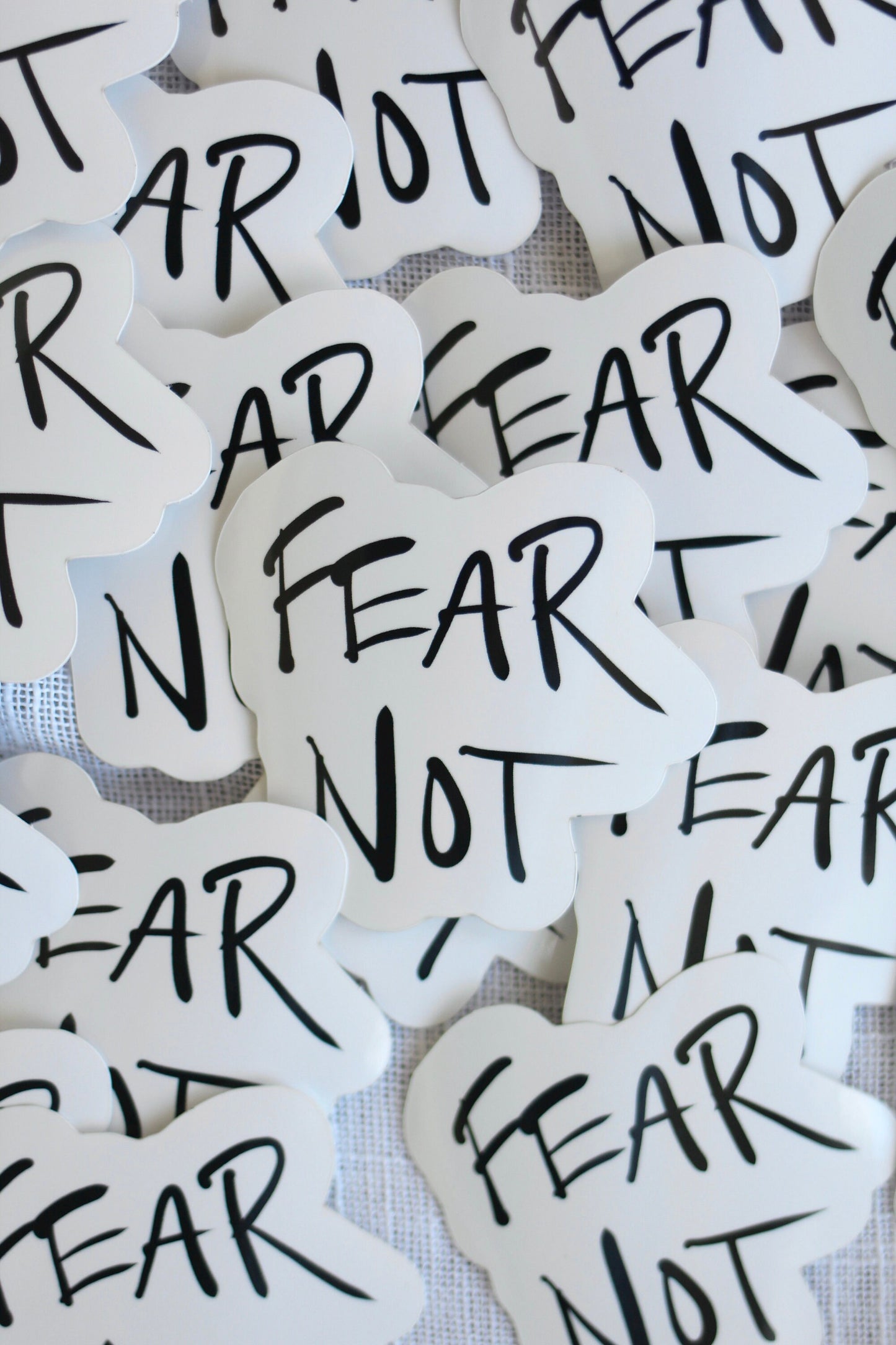 Hand Lettered Vinyl Stickers | "fear not "