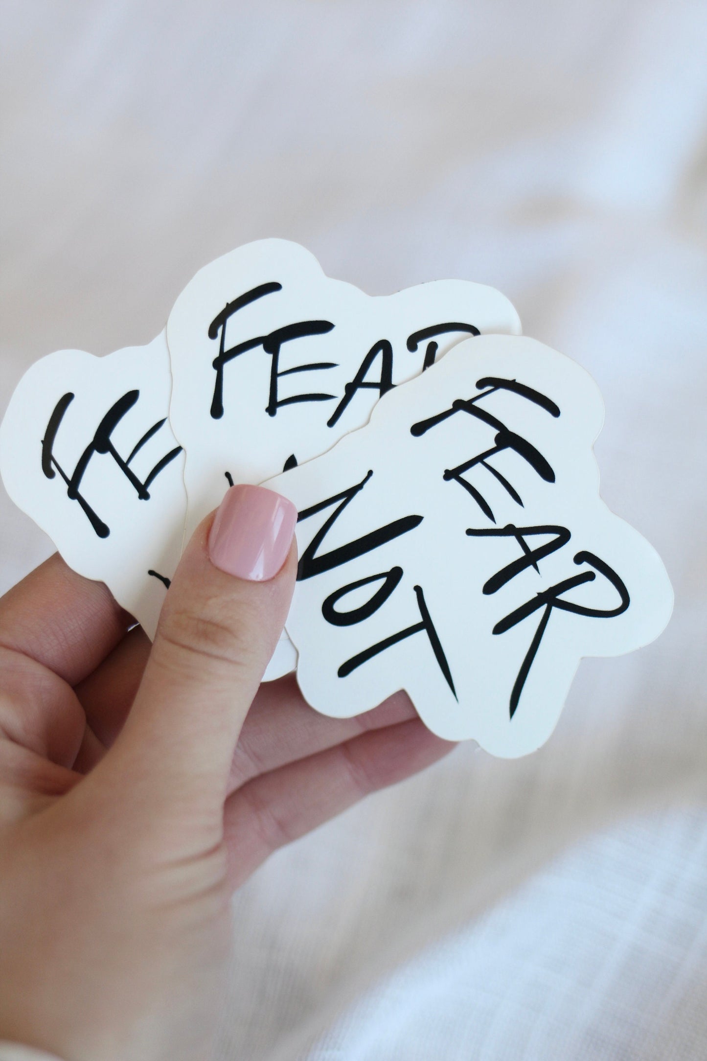 Hand Lettered Vinyl Stickers | "fear not "