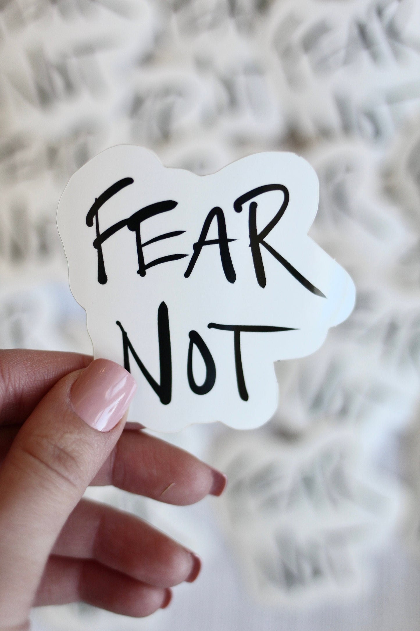 Hand Lettered Vinyl Stickers | "fear not "