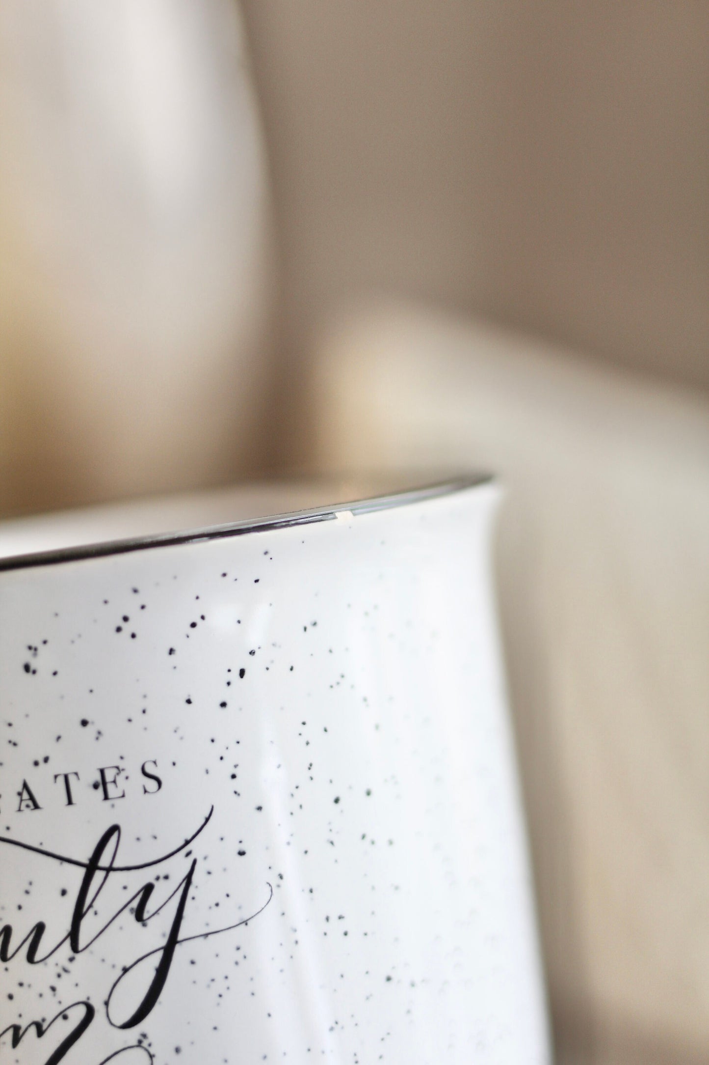 Clearance!  15 oz. White Camper Mug || "He creates beauty from ashes" || slightly blemished mugs